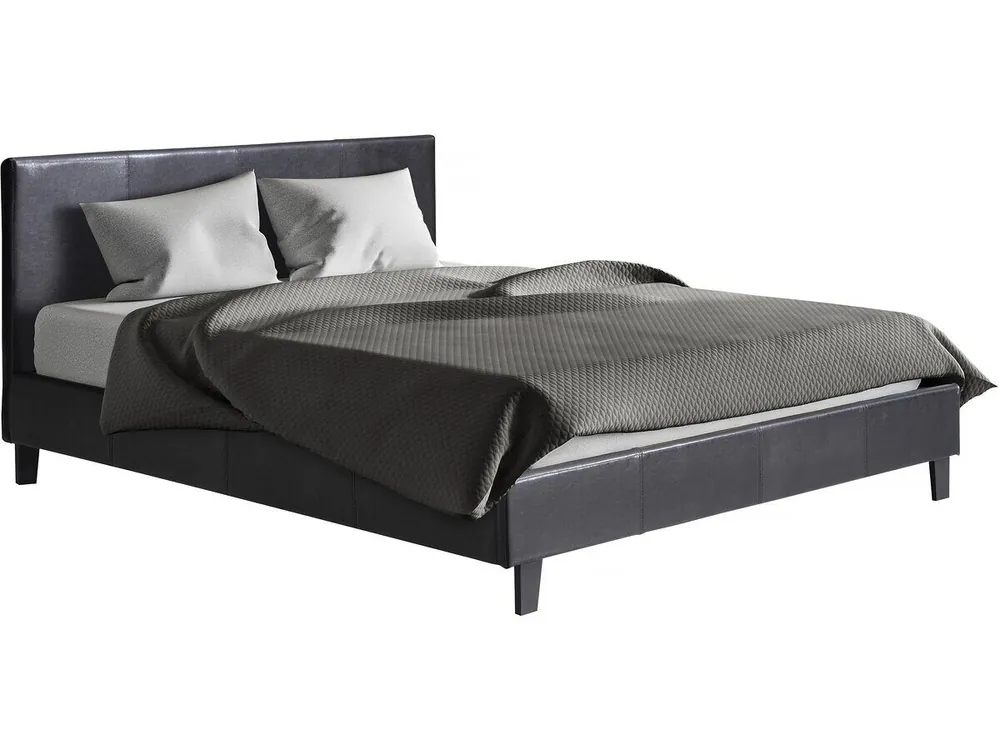 Cama "Lina" - 140 x 190 cm - Negro