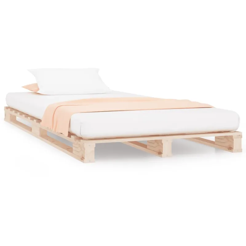 Cama de palets de madera maciza de pino 90x200 c - Descanso
