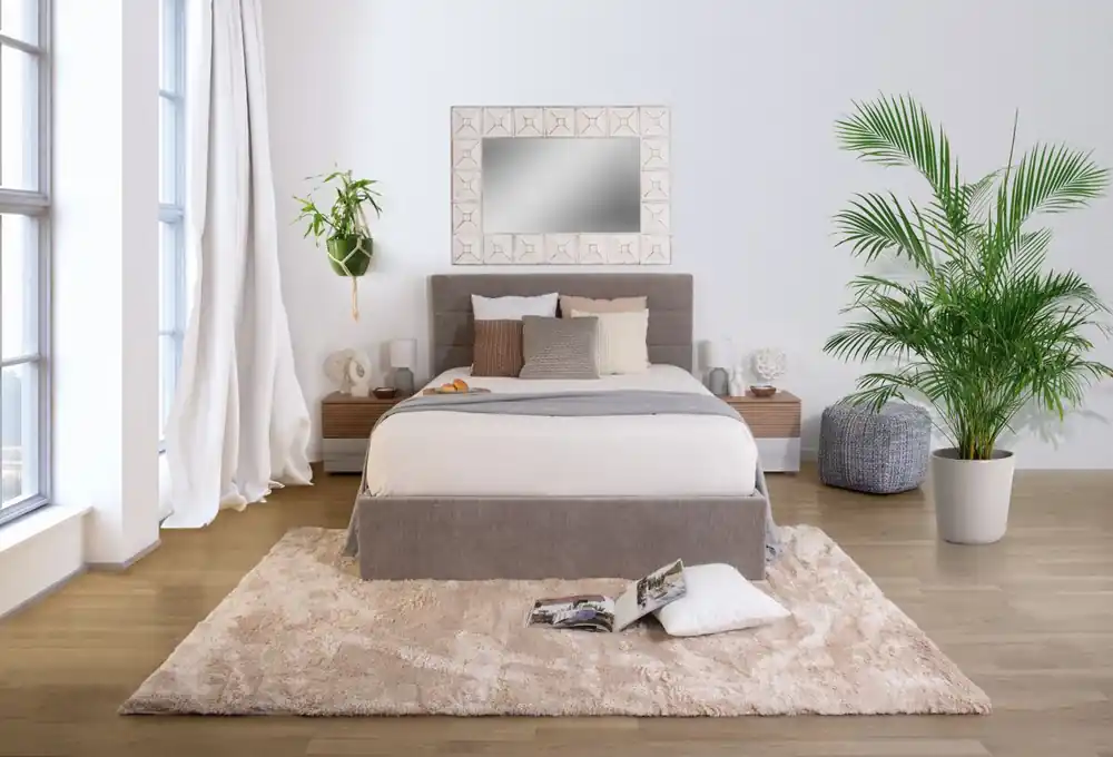 Cama abatible LUA II de color gris 140x190cm - Descanso