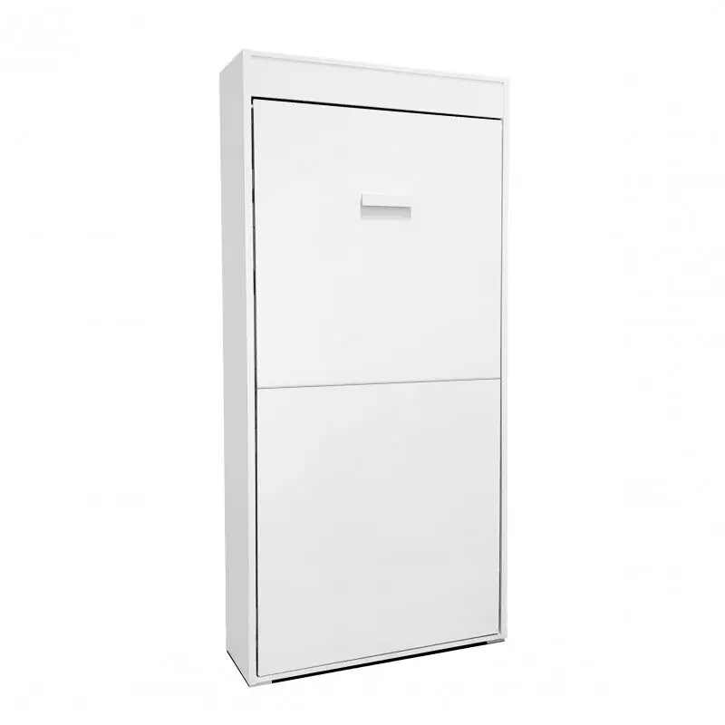 Cama abatible vertical aglomerado melaminizado blanco 90x190cm - Descanso