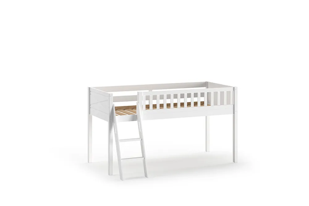 Cama alta infantil SCOTT 135x208x114 Blanco - Bebé