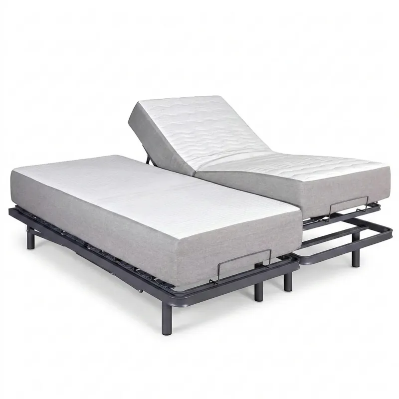 Cama abatible vertical Hausbed de matrimonio 150x190 en color blanco con sistema de apertura suave y estructura reforzada - Descanso
