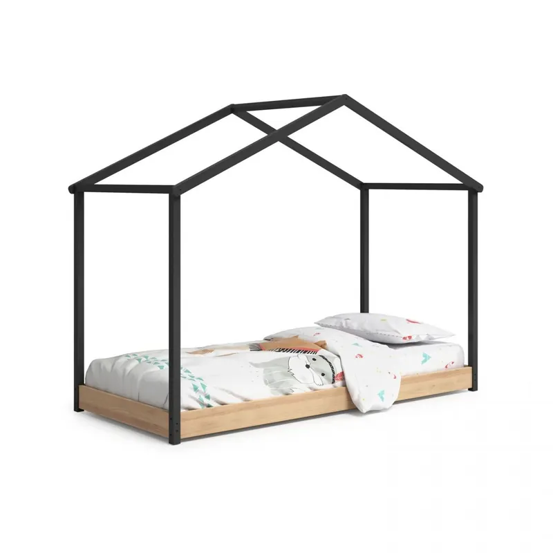 Cama cabaña Hyte Antracita - Pino 216,2 x 164 x 101,2 cm