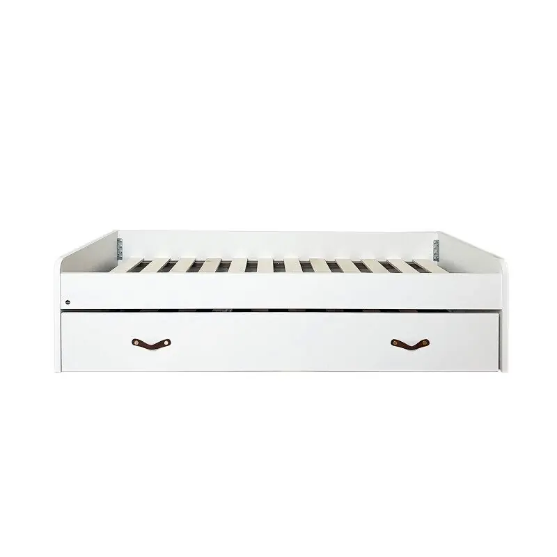 Cama + cajones aglomerado blanco con somier 90x190cm - Descanso