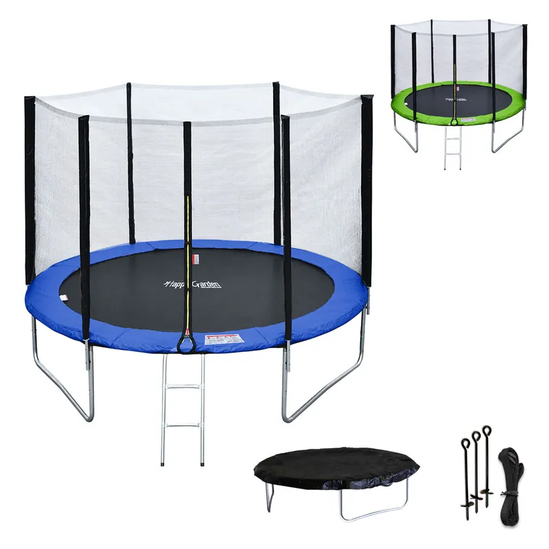 Cama elástica reversible ADELAÏDE con accesorios 305cm acero inoxidable - Jardín