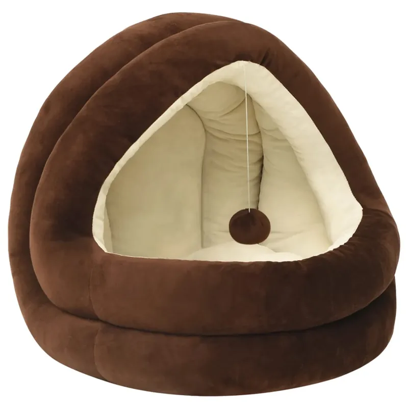 vidaXL Cama para gatos color marrón y crema 40x40x35 cm - Jardín