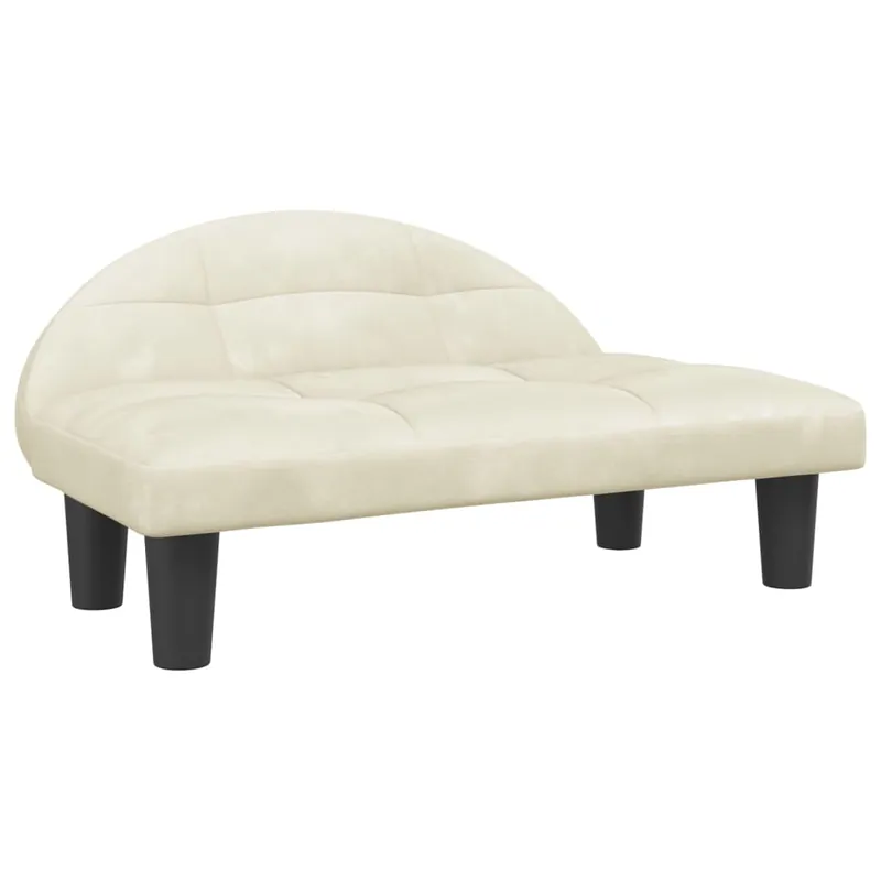 vidaXL Cama para perros de terciopelo crema 70x52x30 cm - Jardín