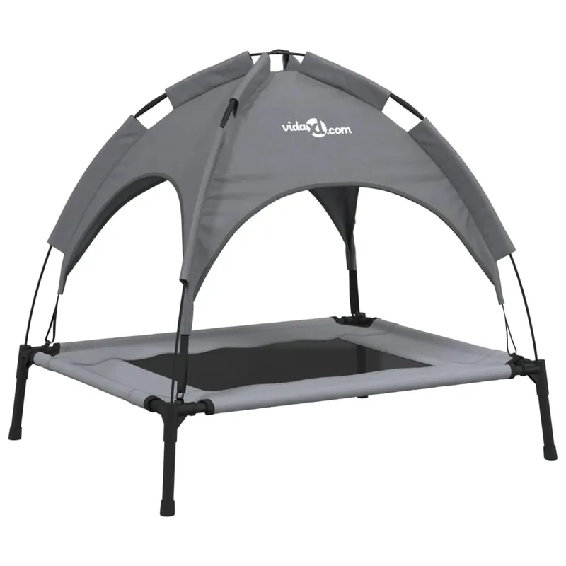vidaXL Cama para perros con dosel antracita tela oxford y acero - Jardín