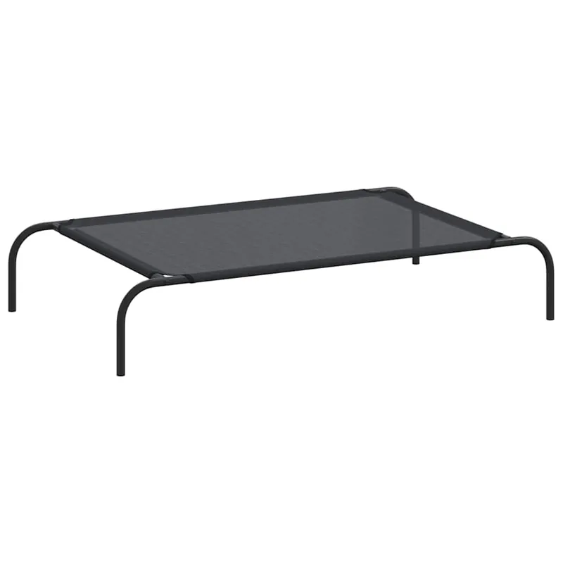 vidaXL Cama de perro elevada negra textilene S - Jardín
