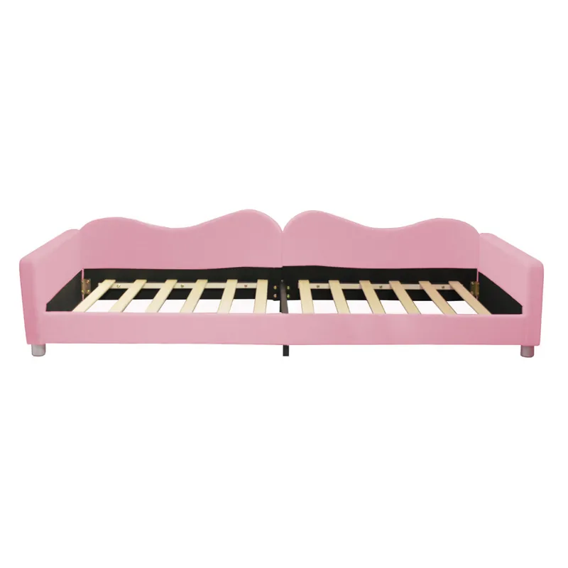 Sofá cama de 90x200 cm en tejido de rizo francés - con somier - Blanco