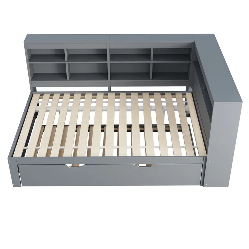 Sofá cama 140x200 - cama extensible 90x190 con puerto USB y varios compartimentos de almacenamiento - blanco