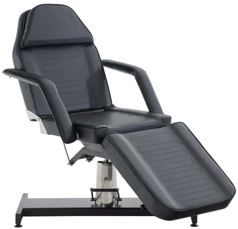 Camilla de Estética Hidráulica V2 Tapizada en Cuero Sintético Simil cuero Negro 185X64X125 cm - Sofás sillones puffs