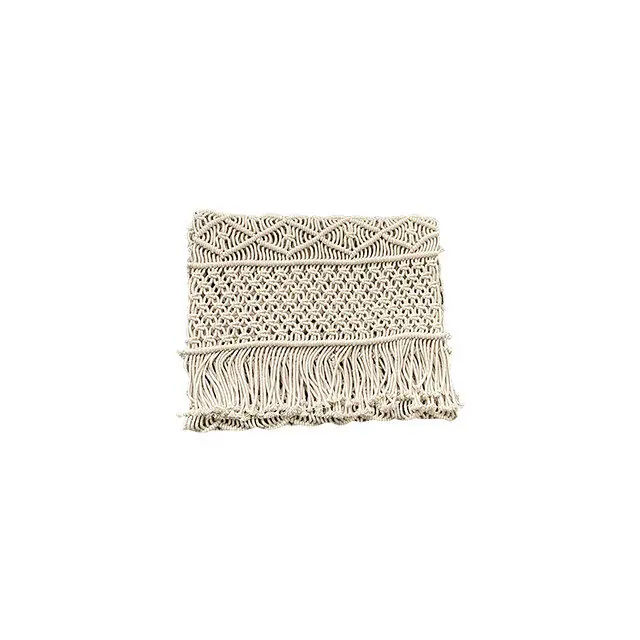 Camino de mesa de macramé de algodón - Textil