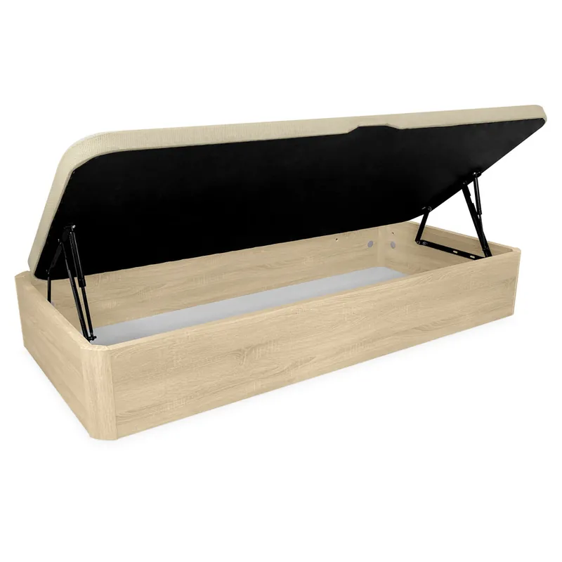 Canapé Abatible de Madera con Apertura Lateral 90 x 190, con Montaje Incluido, Cambria - Descanso