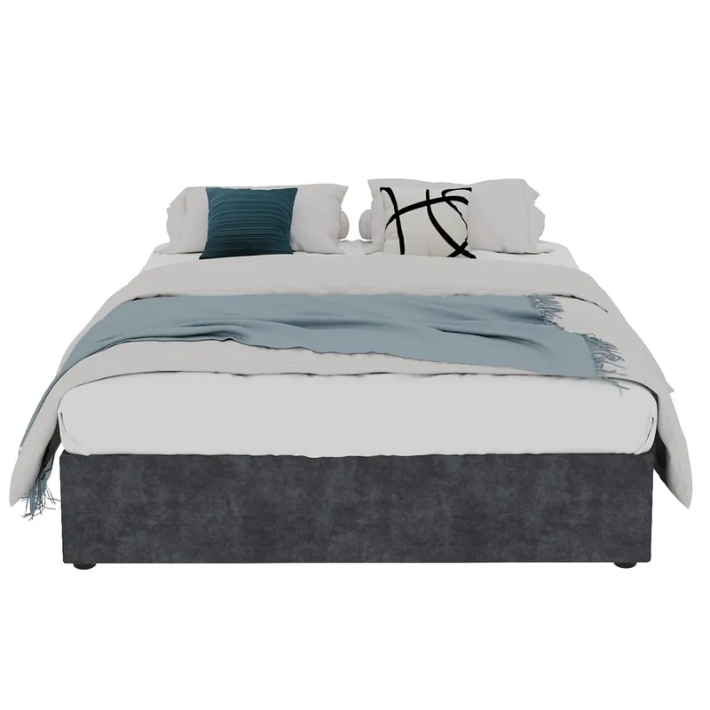 Cama moderna 160x200 cm - estilo simple, con elevación hidráulica - Gris