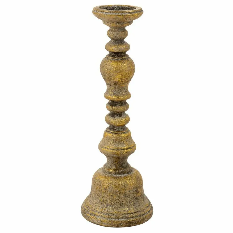 Candelabro Alexandra House Living Oro Resina 16 x 46 x 16 cm - Decoración