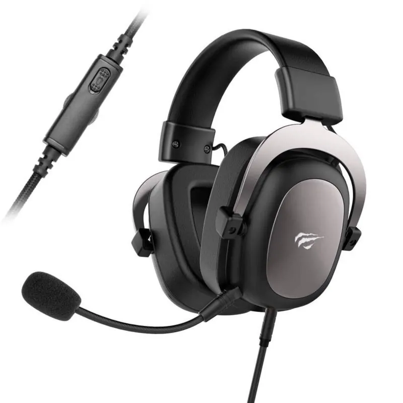 Cascos Gaming Estereo JACK 3.5 4 Pin Para Pc / PS4 H2002D Gris - Electrónica