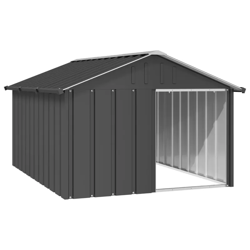 vidaXL Casa de perro acero galvanizado antracita 116,5x103x81,5 cm - Jardín