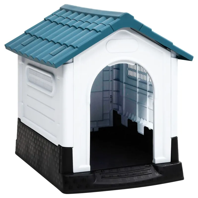 vidaXL Caseta para perros polipropileno azul 57x68x66 cm - Jardín