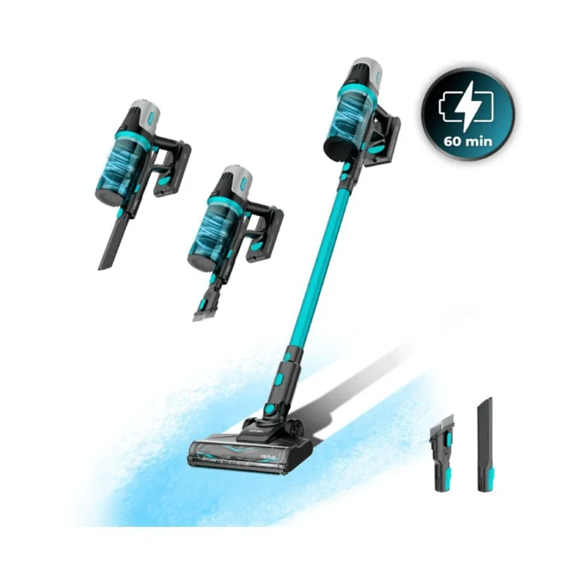 Aspirador vertical Cecotec Conga Rockstar 1500 Horizon X-Treme XL 215W inalámbrica negro/azul