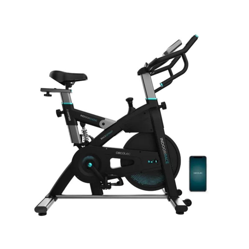 Bicicleta estática Cecotec Drumfit Indoor 24000 Race Sprint pantalla LCD sillín ajustable - Deporte