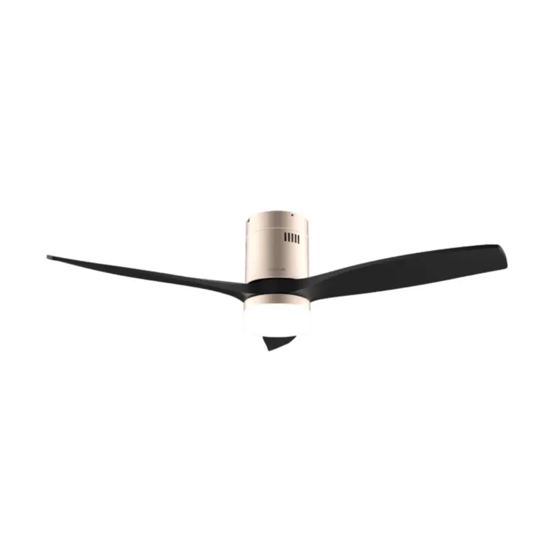 Ventilador de techo Cecotec EnergySilence Aero 5600 Aqua 40W 3 aspas Wifi dorado/negro Ø132 cm - Electrodomésticos