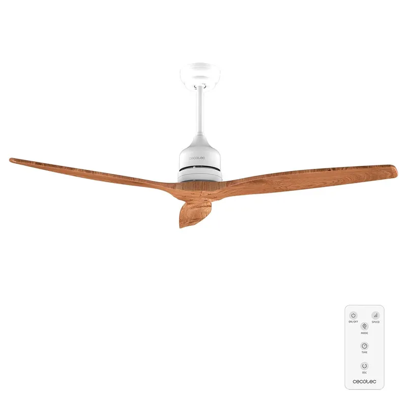 Ventilador de techo Cecotec EnergySilence Aero 5270 40W reversible blanco/natural Ø132 cm - Electrodomésticos