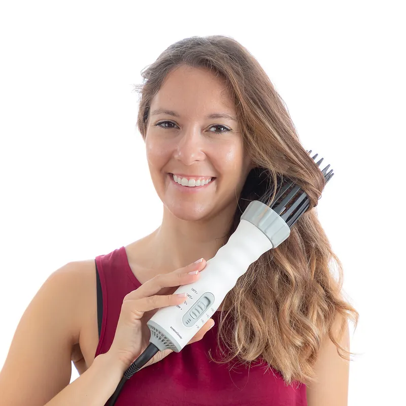 Cepillo Secador, Moldeador y Rizador de Pelo 3 en 1 Dryple InnovaGoods 550 W - Electrodomésticos