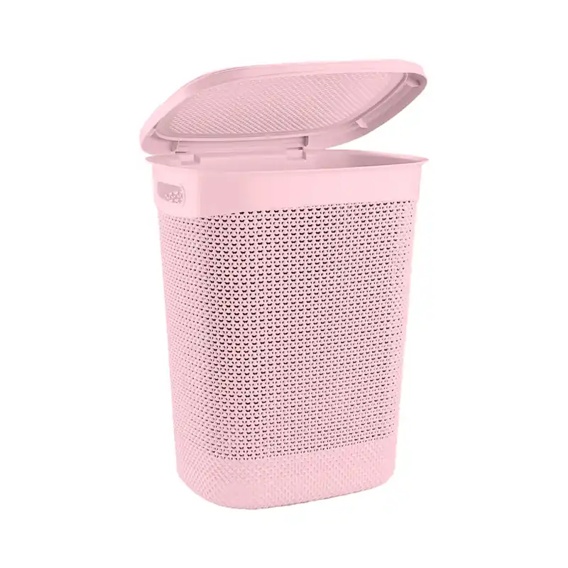 Cesto de Ropa Alto Rectangular con Tapa 52 Litros 7house - Baño