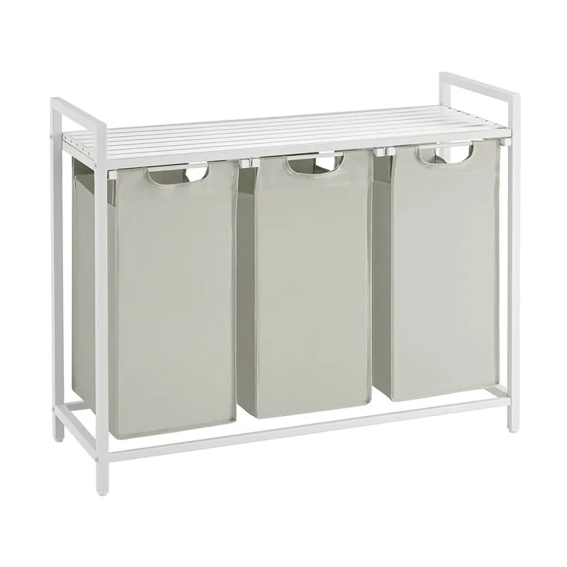 Cesto de ropa con 3 compartimentos - L92,5 cm