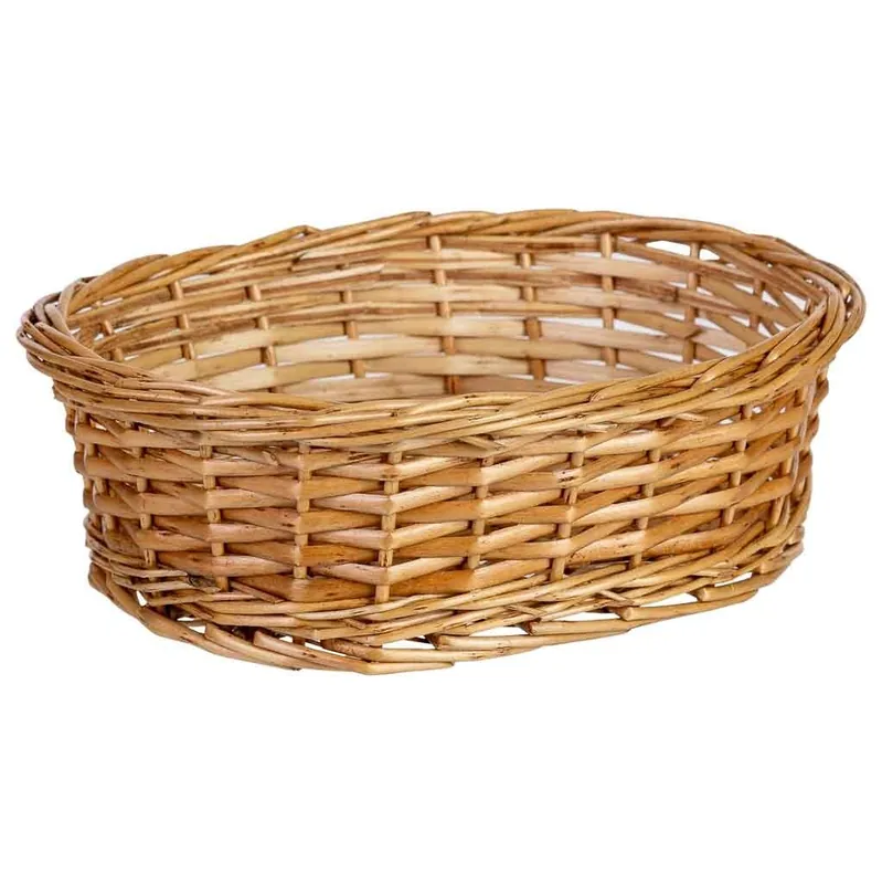 Cesto ovalado de mimbre marrón 25x19x8h cm - Decoración