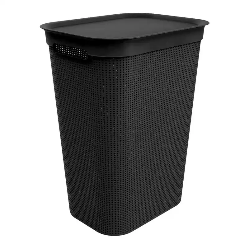 Cesto para la Ropa Rotho Brisen Negro 50 L Plástico - Baño