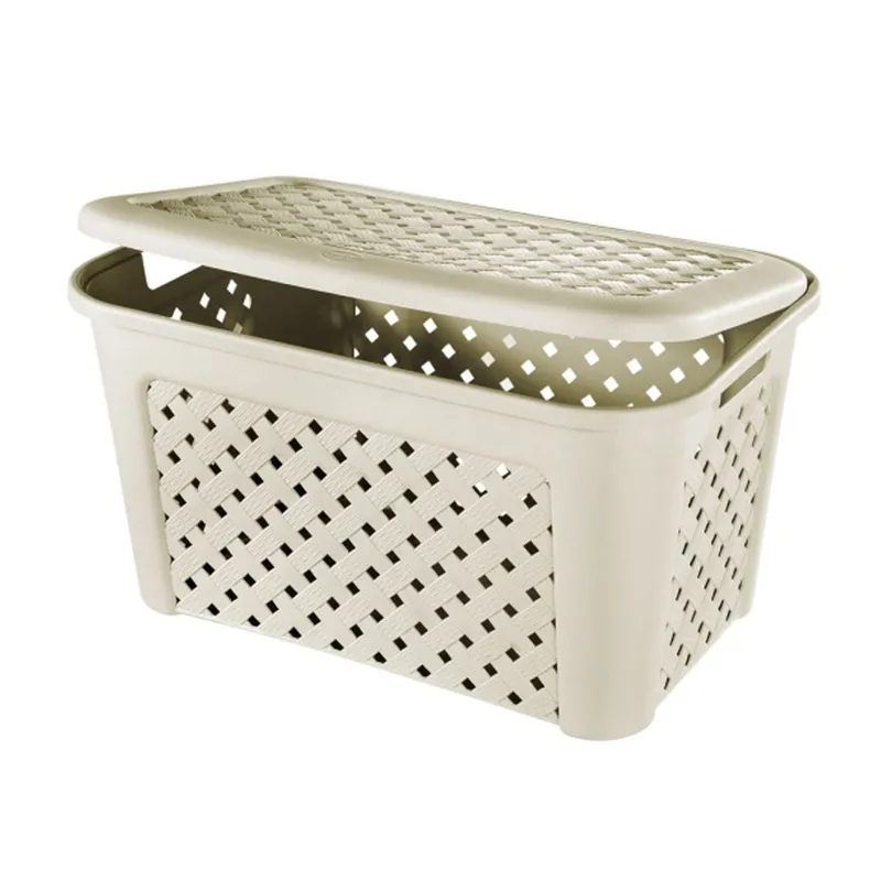 Cesta Arianna con tapa modelo Angora - Baño