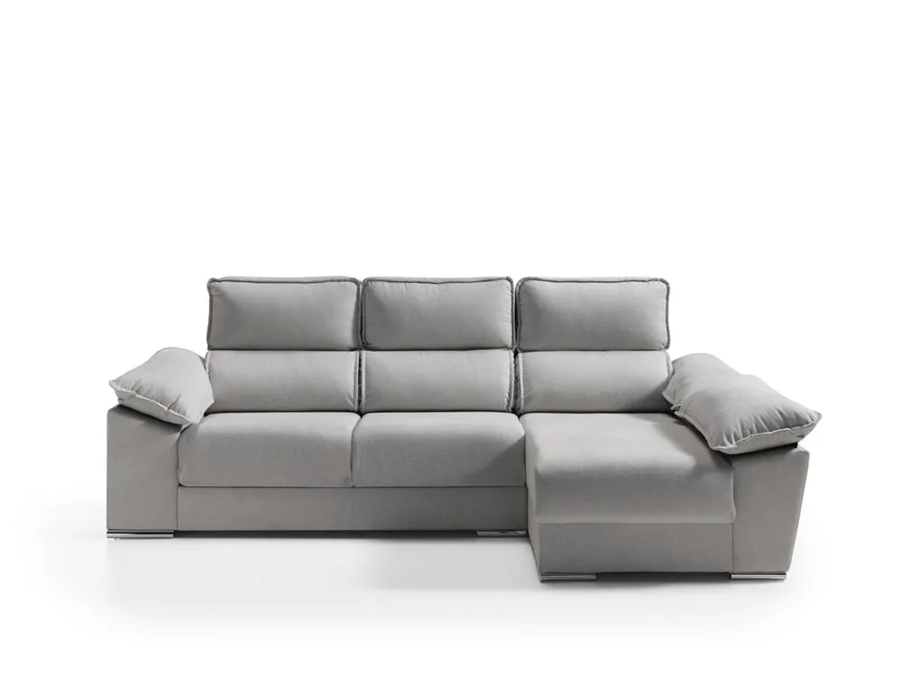 Chaise longue con arcon DIWY derecha 4 plazas beige - Sofás sillones puffs