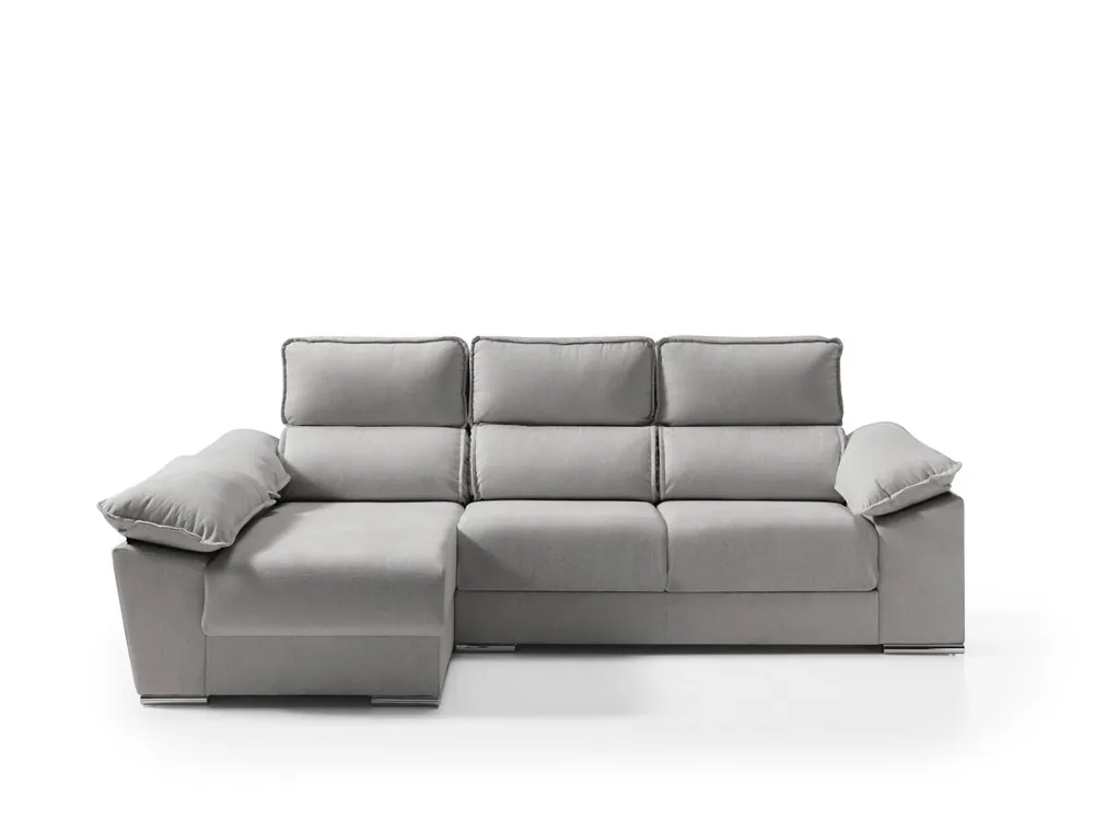 Chaise longue con arcon DIWY izquierda 4 plazas beige - Sofás sillones puffs