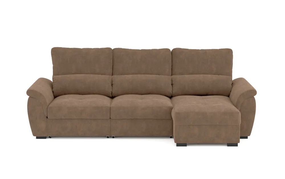 Chaise longue 4 plazas reversible con cama BENSON camel - Sofás sillones puffs