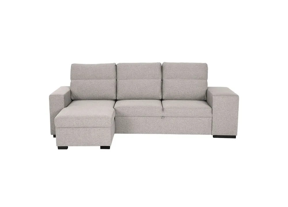 Chaise longue con cama HARRISON reversible 3 plazas beige - Sofás sillones puffs