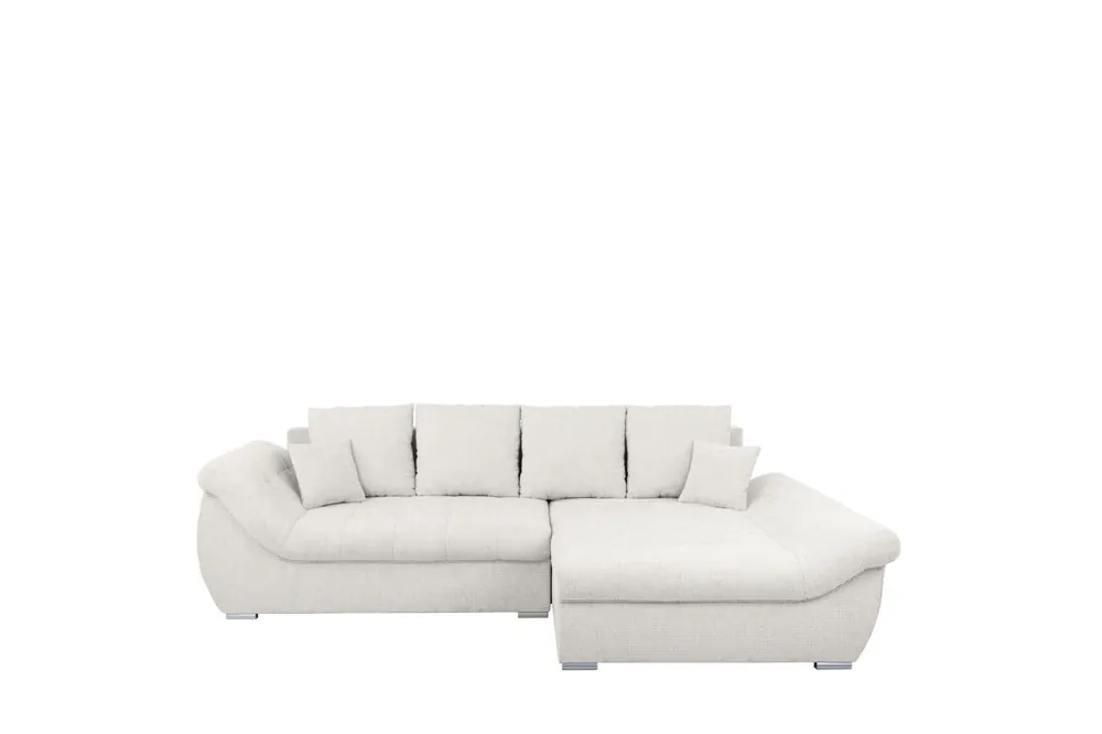 Chaise longue con cama y arcón EDEN derecha 4 plazas blanco - Sofás sillones puffs