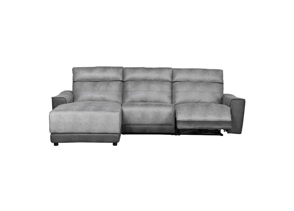 Chaise longue relax eléctrico 4 plazas MOON lado izquierdo gris - Sofás sillones puffs