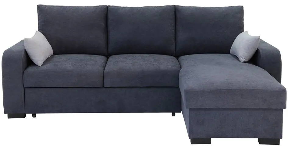 Chaise longue con cama BROADWAY reversible 3 plazas gris oscuro - Sofás sillones puffs