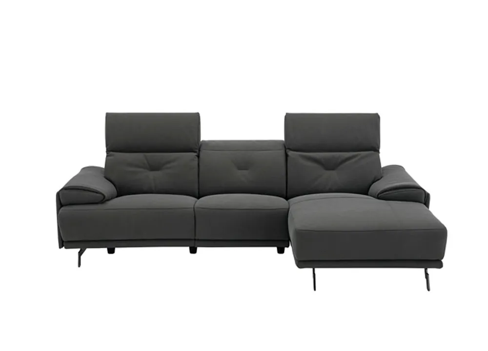 Chaise longue SIARA relax eléctrica derecha 3 plazas azul - Sofás sillones puffs