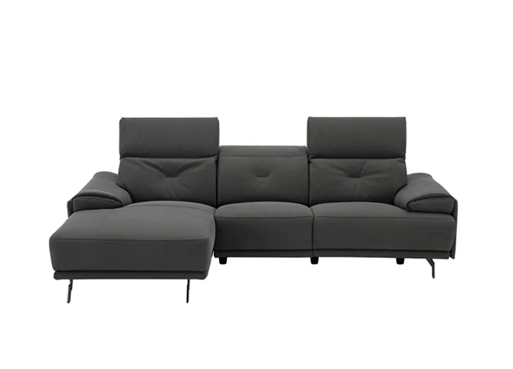 Chaise longue SIARA relax eléctrica izquierda 3 plazas azul - Sofás sillones puffs
