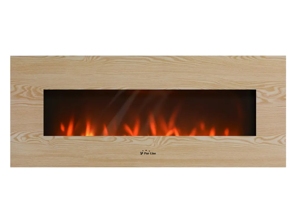 Chimenea eléctrica de 2000W con frontal plano Madera MDF - Electrodomésticos