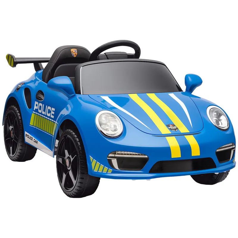 AIYAPLAY Coche Eléctrico para Niños con Licencia RUF CTR 3 Clubsport, Coche de Batería 12V con Mando a Distancia 2,4 G, Motor Doble, Música Inalámbrica, Sirena, Bocina, Ruedas Auxiliares y Faros, Azul - Electrónica