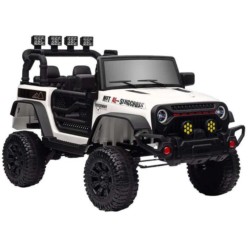 AIYAPLAY Coche Eléctrico para Niños de +3 Años Carro Eléctrico Infantil Todoterreno de Batería 12V con Mando a Distancia Ruedas Amortiguadas Faros LED Bocina Música Verde - Electrónica