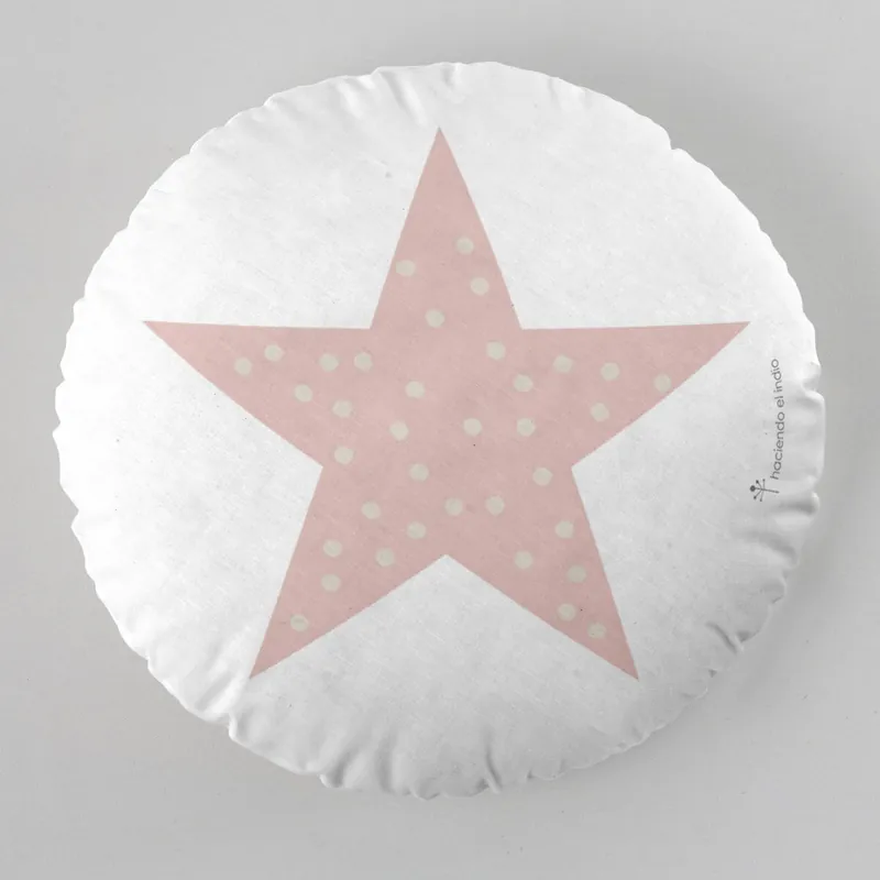 COJIN REDONDO CON RELLENO SUSANITA ROSA 40 CM DIAMETRO - Textil