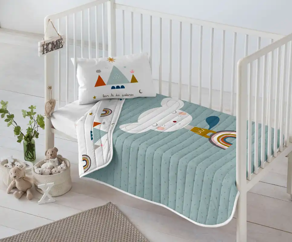 COLCHA BOUTI REVERSIBLE SUSANITA AZUL 110x130 CM - Bebé