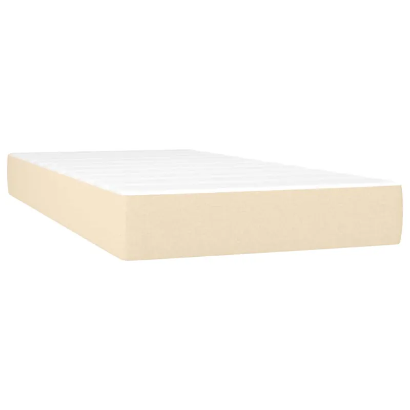 vidaXL Colchón de muelles ensacados tela color crema 80x200x20 cm - Descanso