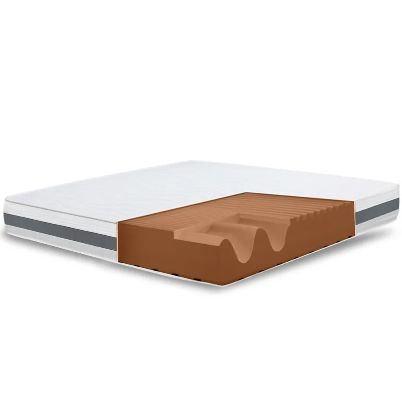 The White Stone Colchón 80x190 cm en Espuma Antibacteriana| Altura 25 cm | Funda 3D Air Hipoalergénica | Colchón Ortopédico 7 Zonas Termosensible - Descanso
