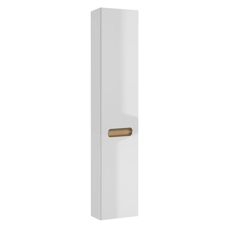 Columna de pared 2 puertas Livia Blanco y Madera - Baño